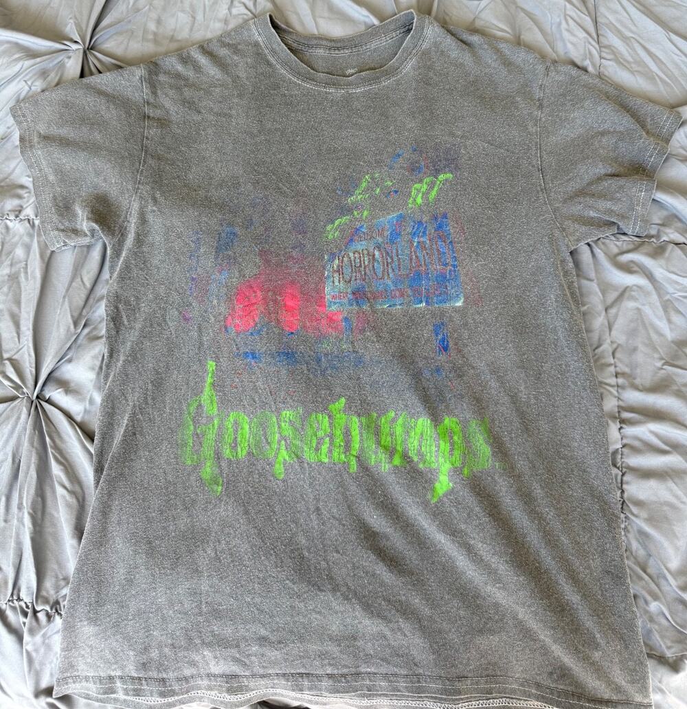 Philcos Goosebumps T-Shirt Gray Graphic Horrorland Small Classic